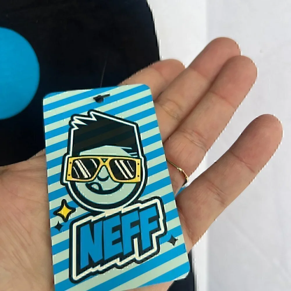 MEN'S NWT NEFF BLUE BLACK SMILEY FACE SWIM TRUNKS - SIZE 38